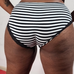 Black & White Stripe Cotton Bikini