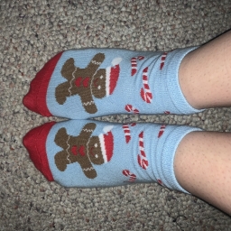 Christmas gingerbread man socks